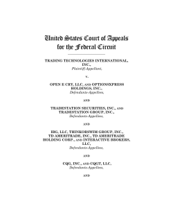 Trading Tech v Open E Cry - Patently-O