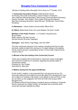 October, 2016 - Broughty Ferry Community Council