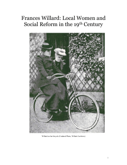 Frances Willard: Local Women and Social Reform in the 19th Century