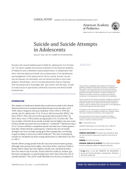 Suicide and Suicide Attempts in Adolescents