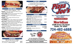 Meridian - Pizza Joe`s