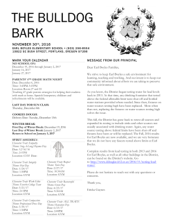 THE BULLDOG BARK - Earl Boyles Elementary
