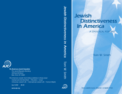 Jewish Distinctiveness in America
