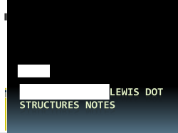 Lewis Dot Structure Notes