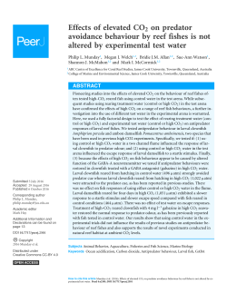 Effects of elevated CO2 on predator avoidance behaviour by reef