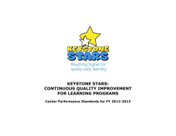 keystone stars: continuous quality improvement for