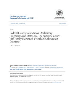 Federal Courts, Injunctions, Declaratory Judgments, and State Law