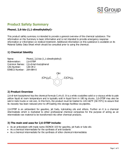 Product Safety Summary - Phenol, 2,6-bis-(1,1