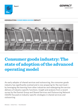 Consumer goods industry: The state of adoption of the