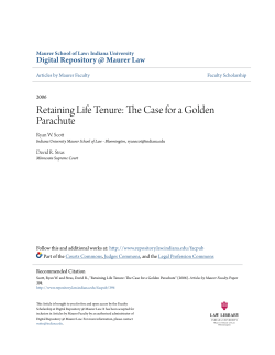 Retaining Life Tenure: The Case for a Golden Parachute