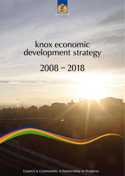 knox economic development strategy 2008 &ndash; 2018