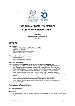 technical resource manual for farm fire recovery