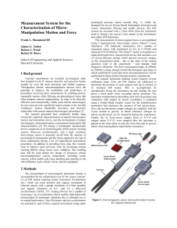 Measurement System for the Characterization of Micro