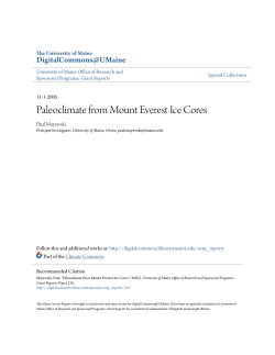 Paleoclimate from Mount Everest Ice Cores