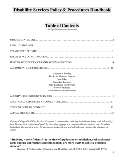 Cowley American with Disability Act (ADA) section is committed to