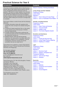 Practical Science for Year 6