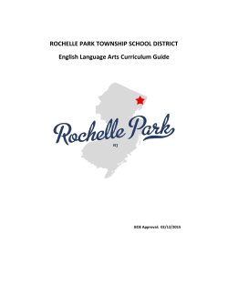 ELA Curriculum - Rochelle Park Board of Education