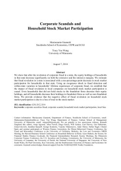Corporate Scandals and Household Stock Market