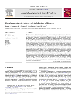 Phosphorus catalysis in the pyrolysis behaviour of