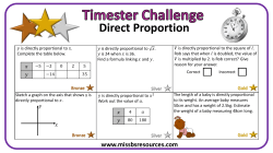 Direct Proportion