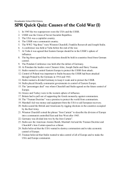 Causes of the Cold War