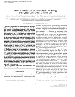 Effect of Tannic Acid on the Surface Free Energy of Polyester Dyed