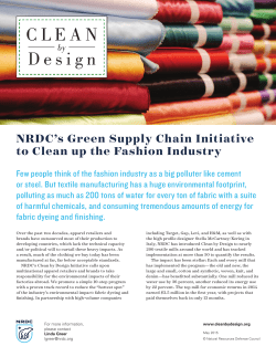 NRDC`s Green Supply Chain Initiative to Clean up the Fashion