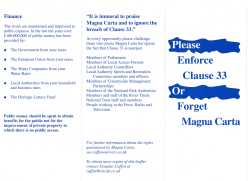 Please Magna Carta Enforce Clause 33 Forget