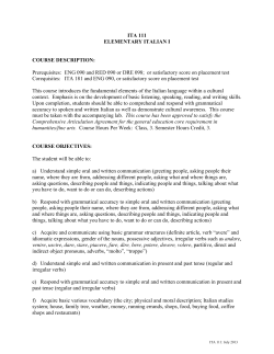 ITA 111 Course Outline - Durham Technical Community College