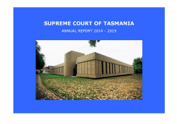 2014-2015 Annual Report - Supreme Court of Tasmania