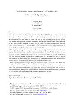 Trade Finance and Trade Collapse during the Global Financial Crisis