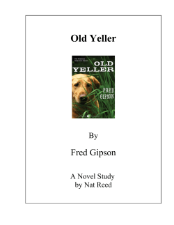 Old Yeller - Reed Novel Studies
