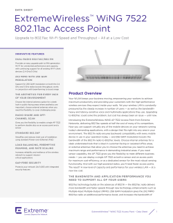 ExtremeWireless™ WiNG 7522 802.11ac Access Point