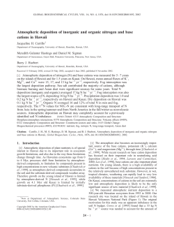 Atmospheric deposition of inorganic and organic nitrogen and base