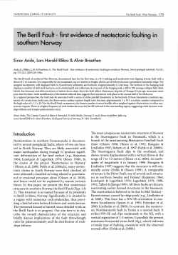 The Berill Fault - first evidence of neotectonic faulting in southern