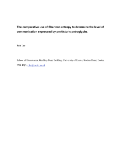 The comparative use of Shannon entropy to determine