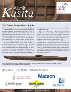 New Exhibit Features Qayat - Kayaks