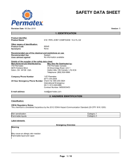 SDS - Permatex