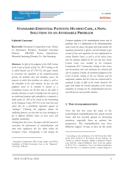 standard-essential patents: huawei case, a non