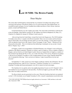 Lot 18 NDR: The Brown Family