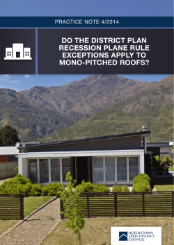 4. Recession Plane Exceptions and Mono Pitched Roofs