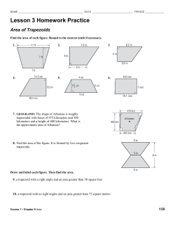 Lesson 3 Homework Practice Area of Trapezoids