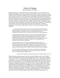 Faith in Finding - Center for Family History and Genealogy