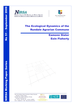 The Ecological Dynamics of the Rundale Agrarian Commune
