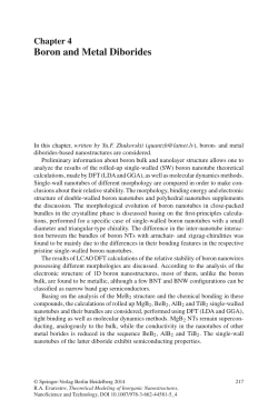 Boron and Metal Diborides - Institute of Solid State Physics