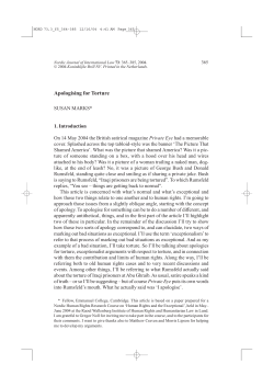 Apologizing for Torture - Susan Marks