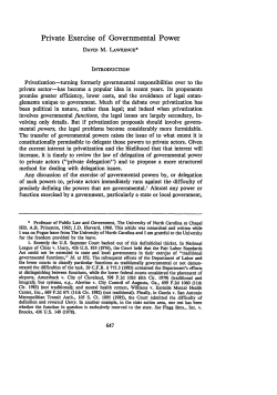 Private Exercise of Governmental Power