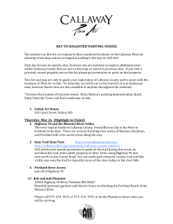 key to suggested painting venues