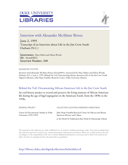 Interview with Alexander McAlister Rivera