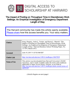 The Impact of Pooling on Throughput Time in Discretionary Work